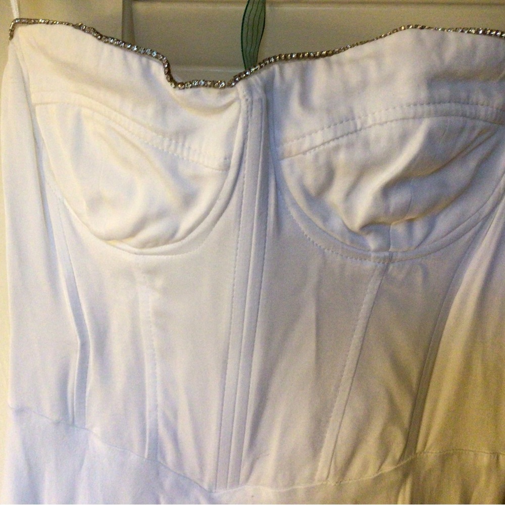 ZARA White strapless dress